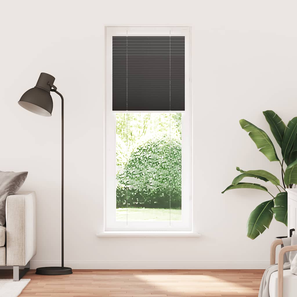 Vidaxx Plissee-Rollo 75x200 cm Stoffbreite 74,4 cm Polyester schwarz
