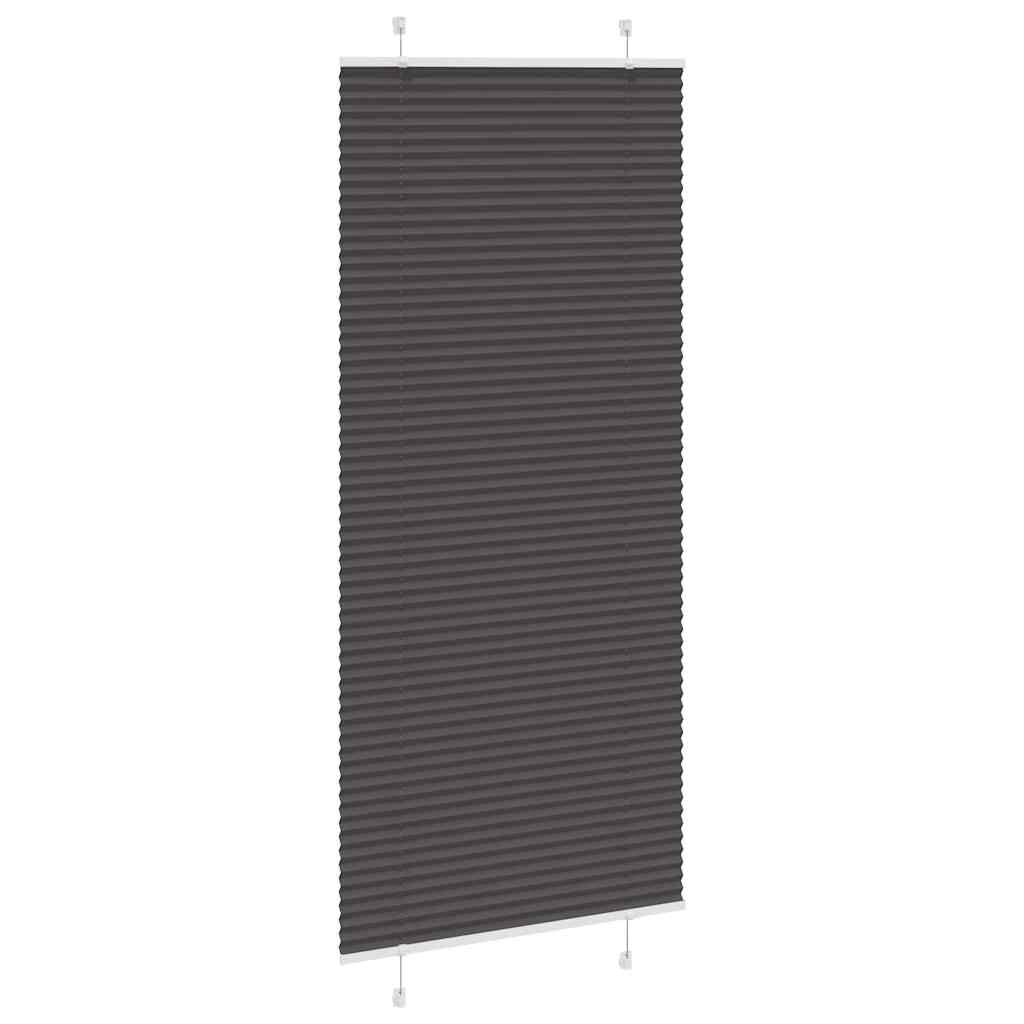Vidaxx Plissee-Rollo 90x200 cm Stoffbreite 89,4 cm Polyester Schwarz