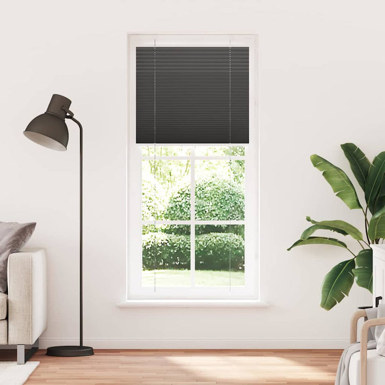 Vidaxx Plissee-Rollo 95x200 cm Stoffbreite 94,4 cm Polyester schwarz