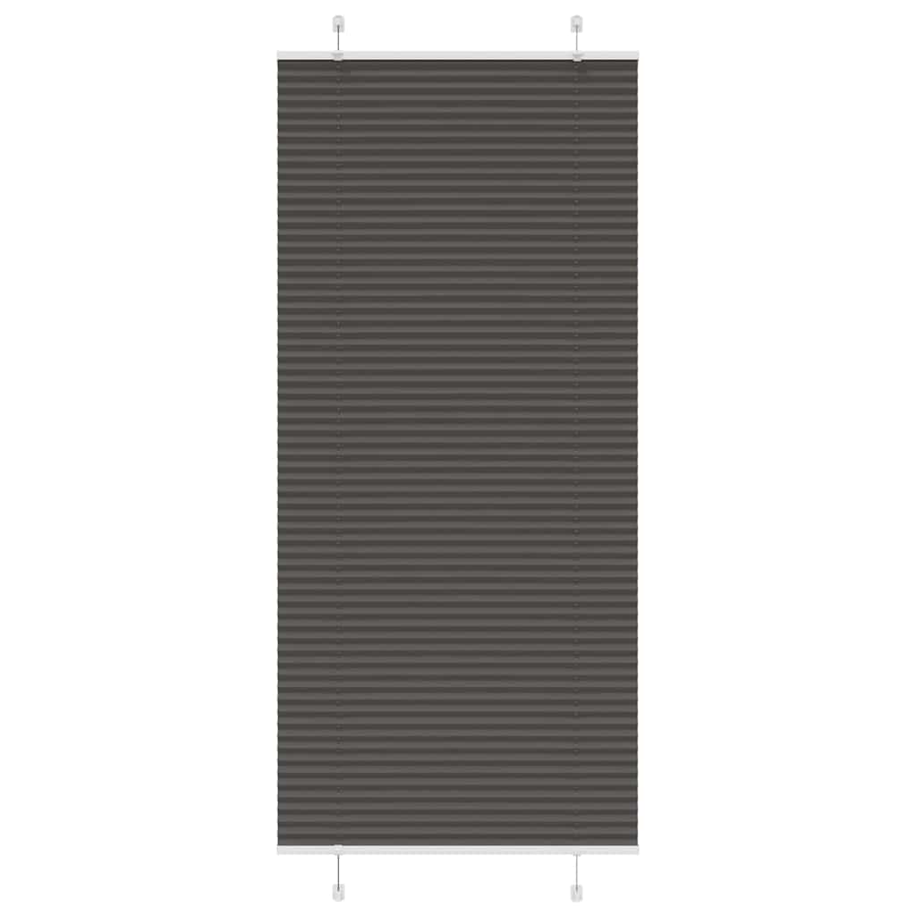 Vidaxx Plissee-Rollo 100x200 cm Stoffbreite 99,4 cm Polyester Schwarz