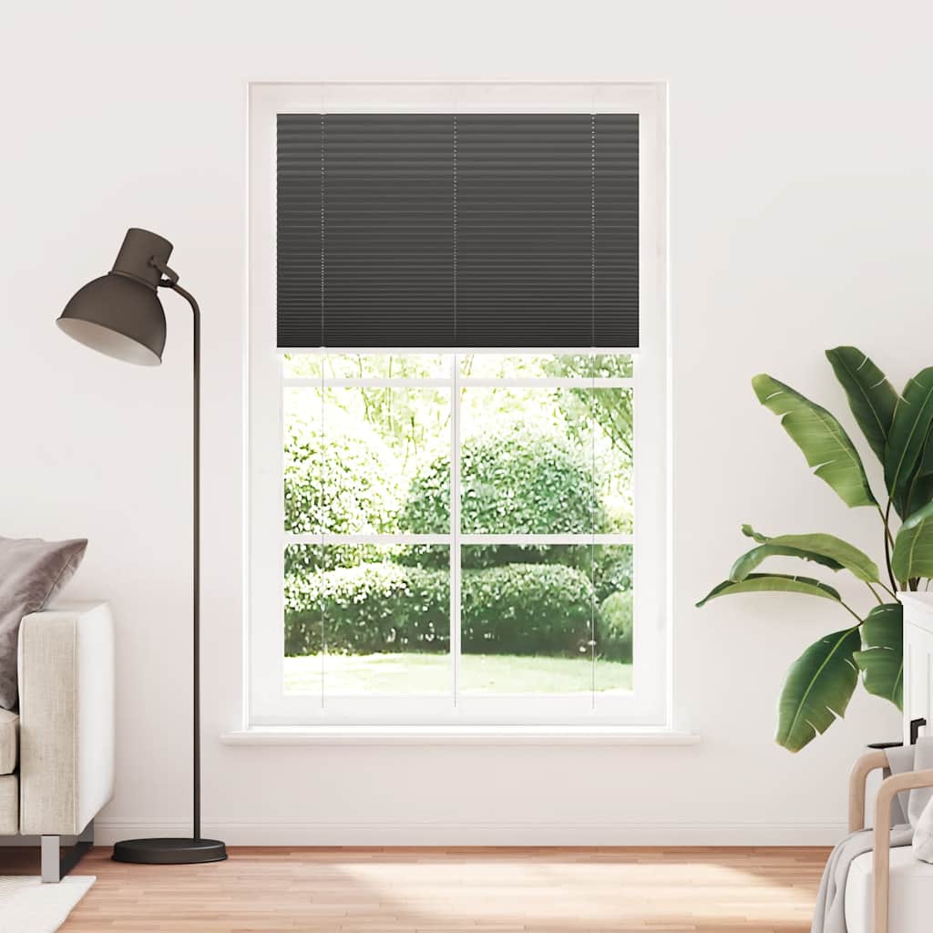 Vidaxx Plissee-Rollo 120x200cm Stoffbreite 119,4cm Polyester schwarz