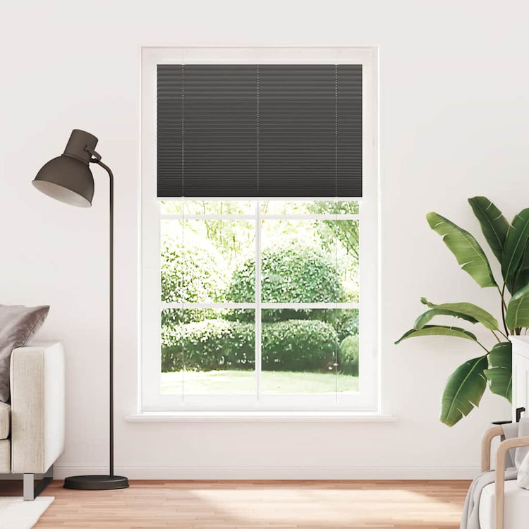 Vidaxx Plissee-Rollo 120x200cm Stoffbreite 119,4cm Polyester schwarz