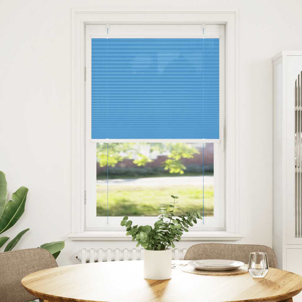 Vidaxx Plissee-Rollo 75x100 cm Stoffbreite 74,4 cm Polyester Blau