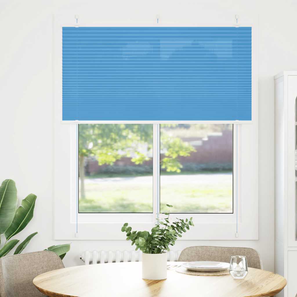 Vidaxx Plissee-Rollo 120x100cm Stoffbreite 119,4cm Polyester Blau