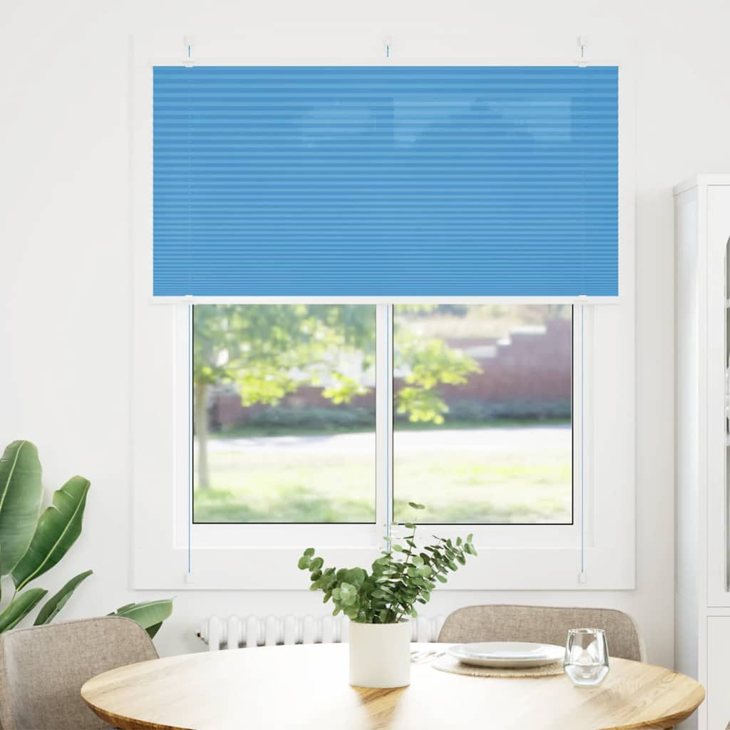 Vidaxx pleated roller blind 120x150cm fabric width 119.4cm polyester blue