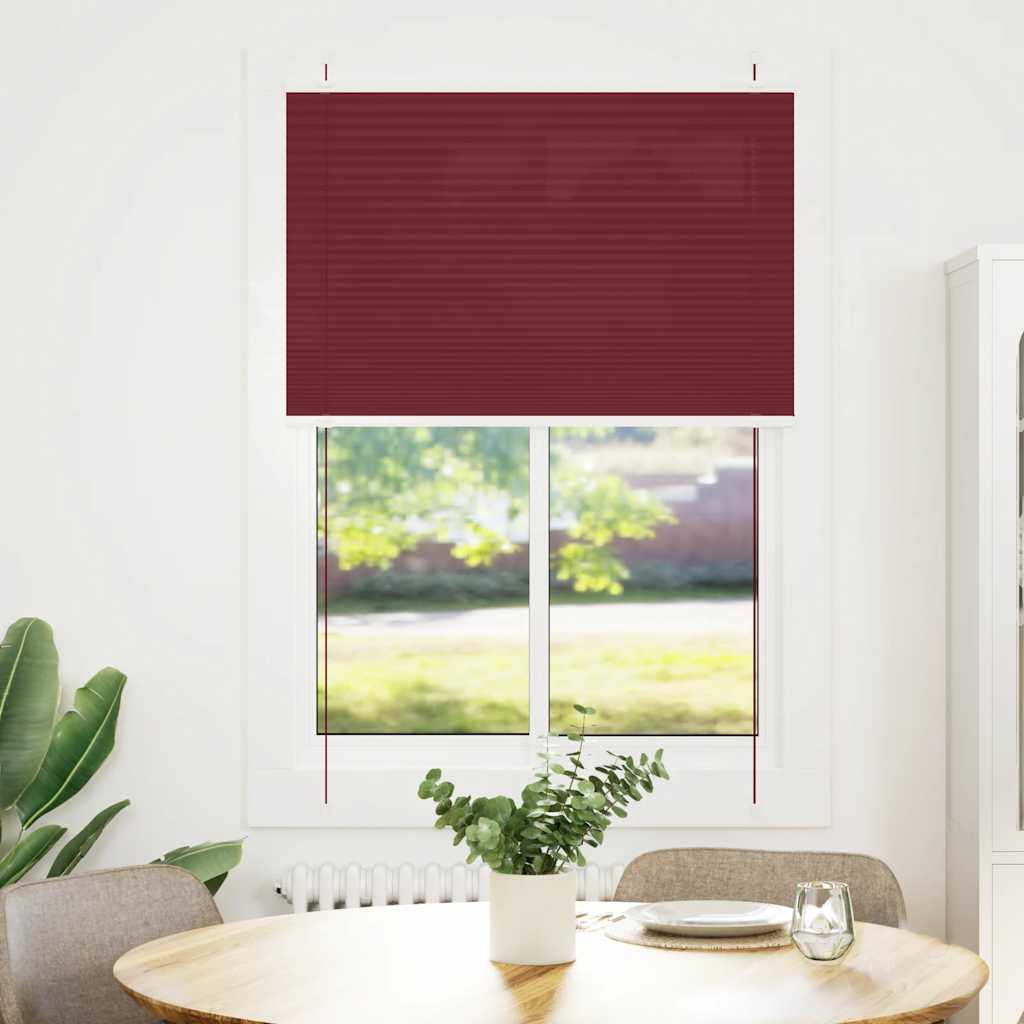 Vidaxx Plissee-Rollo 90x100 cm Stoffbreite 89,4 cm Burgunderrot