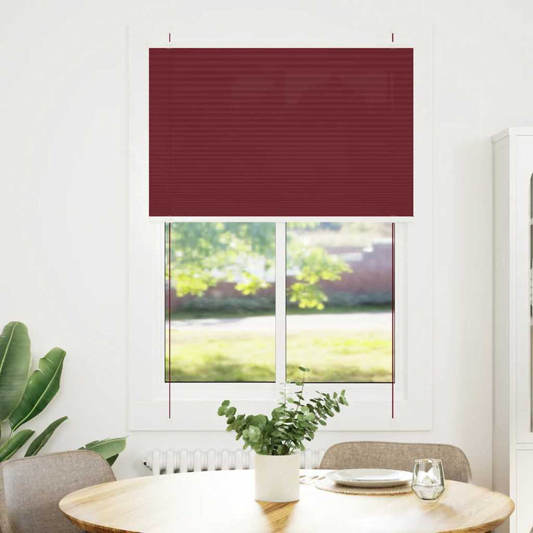 Vidaxx Plissee-Rollo 90x100 cm Stoffbreite 89,4 cm Burgunderrot