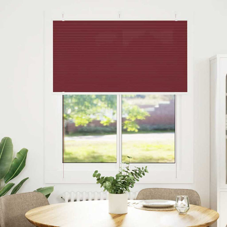 Vidaxx Plissee-Rollo 105x150cm Stoffbreite 104,4cm bordeauxrot