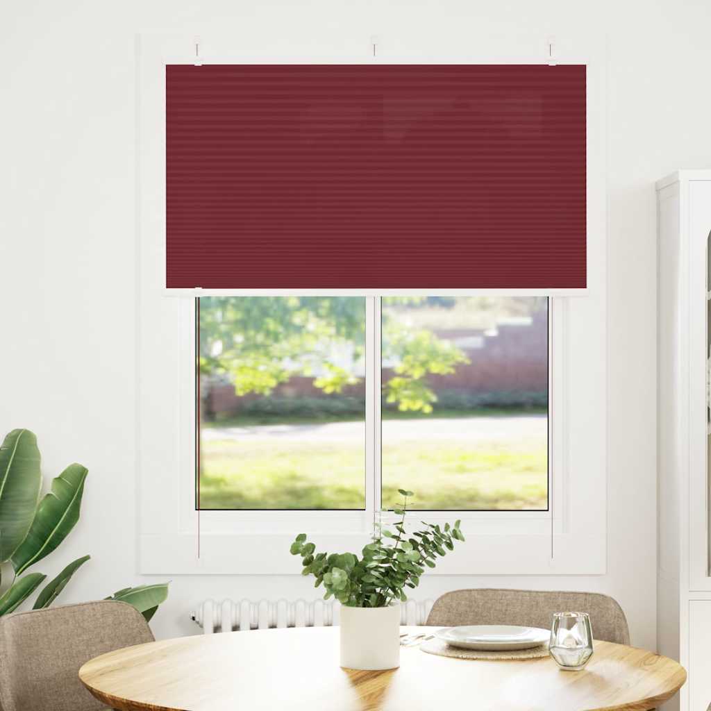 Vidaxx Plissee-Rollo 110x150cm, Stoffbreite 109,4cm, Burgunderrot