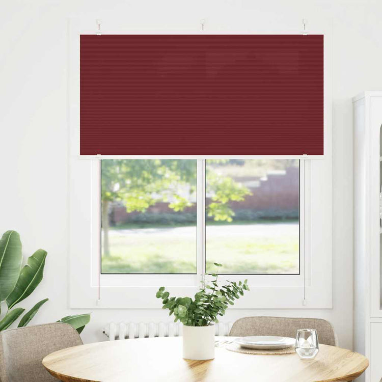 Vidaxx Plissee-Rollo 115x150cm, Stoffbreite 114,4cm, bordeauxrot
