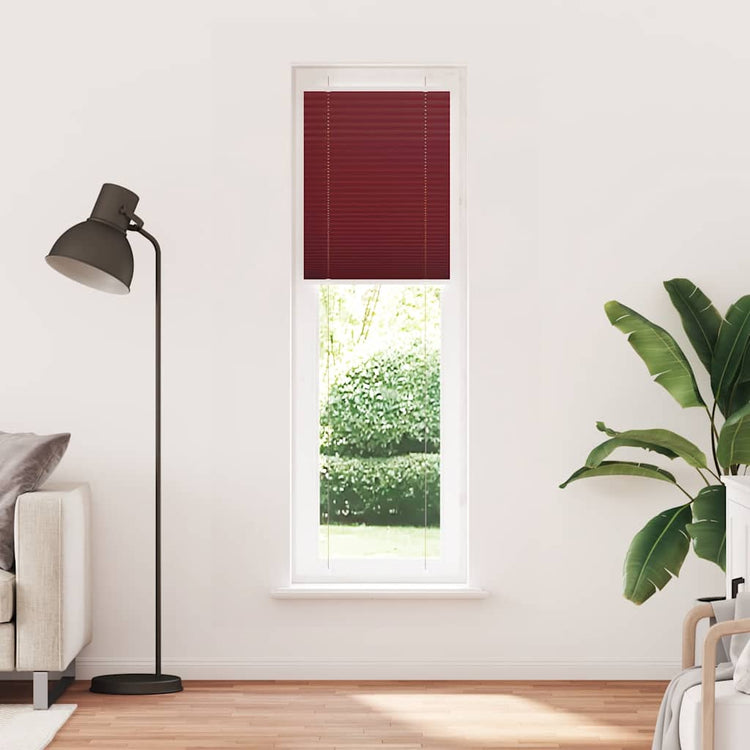 Vidaxx Plissee-Rollo 65x200 cm, Stoffbreite 64,4 cm, bordeauxrot