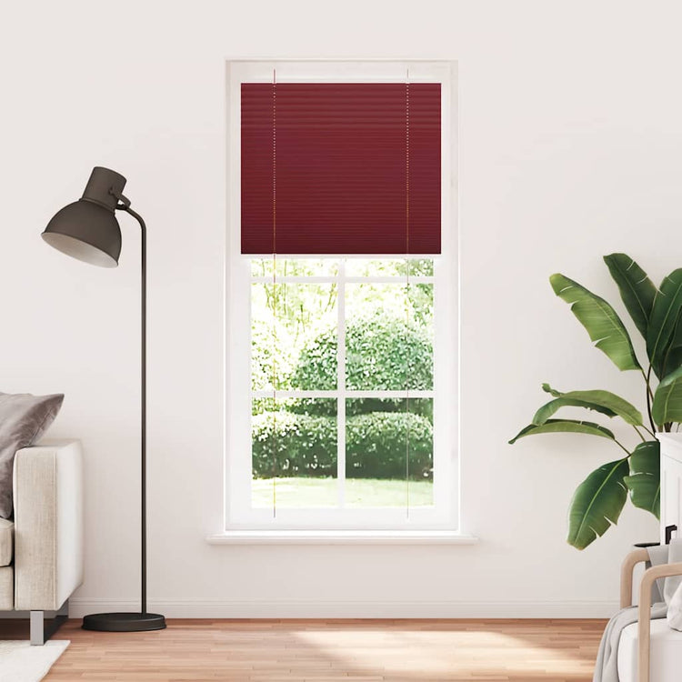 Vidaxx Plissee-Rollo 90x200 cm Stoffbreite 89,4 cm Burgunderrot