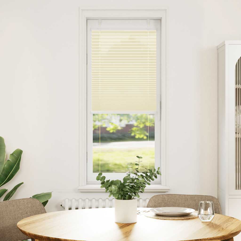 Vidaxx Plissee-Rollo 50x100 cm Stoffbreite 49,4 cm Polyester Creme
