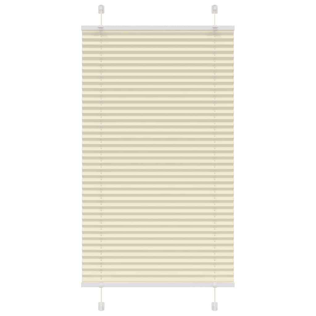 Vidaxx Plissee-Rollo 75x100 cm Stoffbreite 74,4 cm Polyester Creme