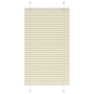 Vidaxx Plissee-Rollo 75x100 cm Stoffbreite 74,4 cm Polyester Creme