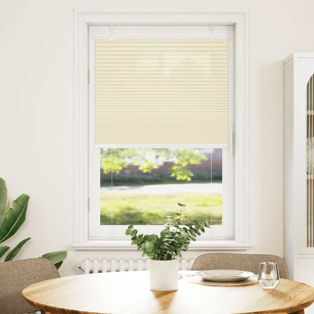 Vidaxx Plissee-Rollo 75x100 cm Stoffbreite 74,4 cm Polyester Creme