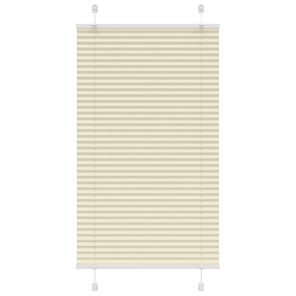 Vidaxx Plissee-Rollo 80x100 cm Stoffbreite 79,4 cm Polyester Creme