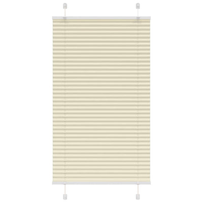 Vidaxx Plissee-Rollo 80x100 cm Stoffbreite 79,4 cm Polyester Creme