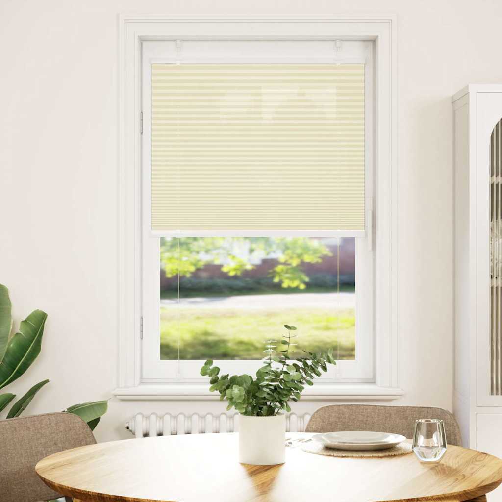 Vidaxx Plissee-Rollo 80x100 cm Stoffbreite 79,4 cm Polyester Creme