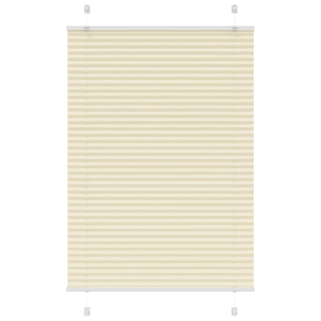 Vidaxx Plissee-Rollo 85x100 cm Stoffbreite 84,4 cm Polyester Creme