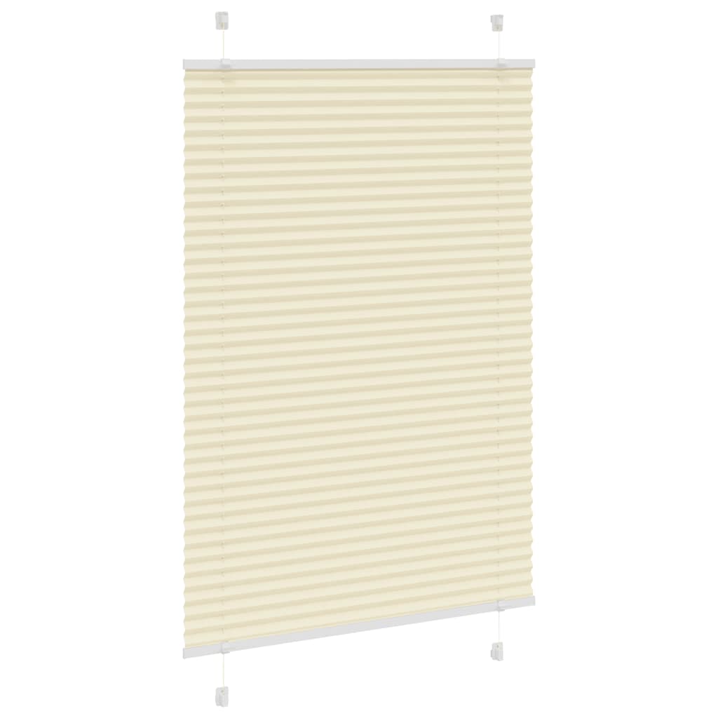 Vidaxx Plissee-Rollo 85x100 cm Stoffbreite 84,4 cm Polyester Creme
