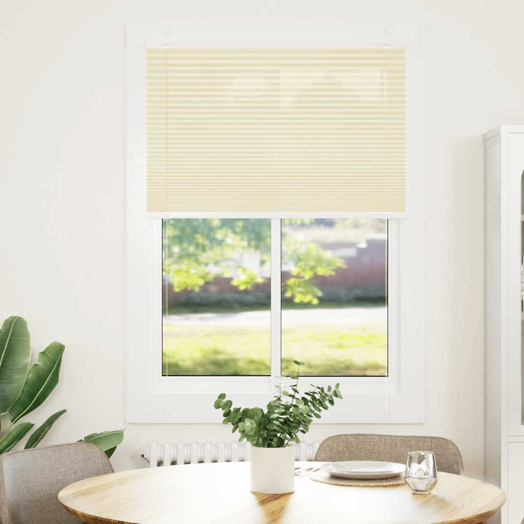 Vidaxx Plissee-Rollo 95x100 cm Stoffbreite 94,4 cm Polyester Creme