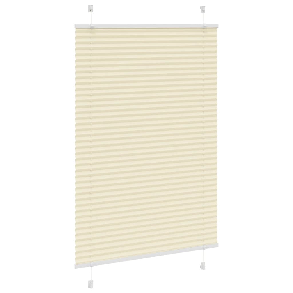 Vidaxx Plissee-Rollo 95x100 cm Stoffbreite 94,4 cm Polyester Creme