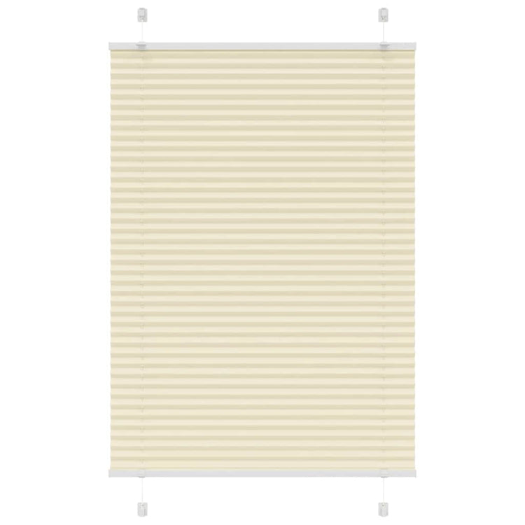 Vidaxx Plissee-Rollo 100x100 cm Stoffbreite 99,4 cm Polyester Creme
