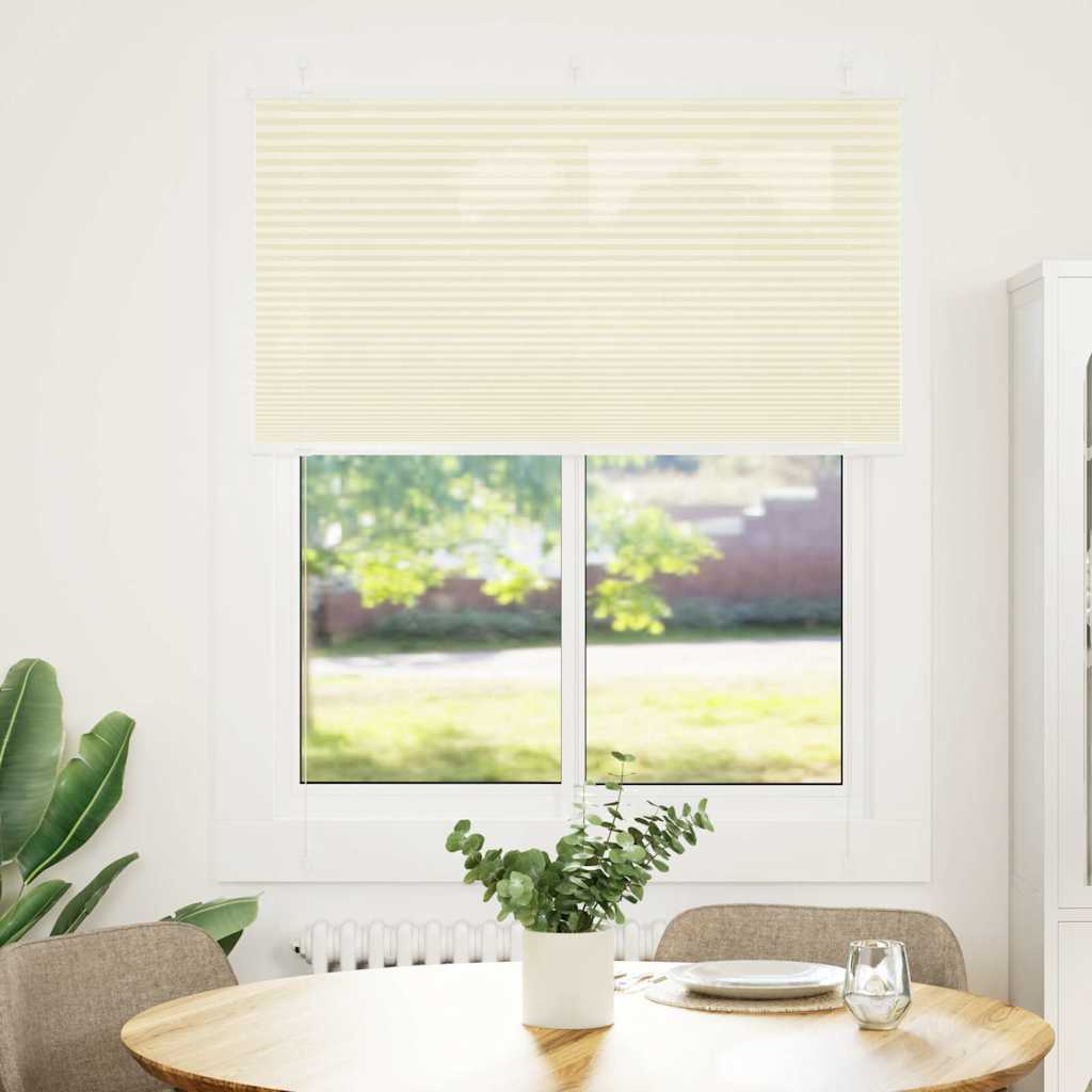 Vidaxx Plissee-Rollo 110x100cm Stoffbreite 109,4cm Polyester Creme