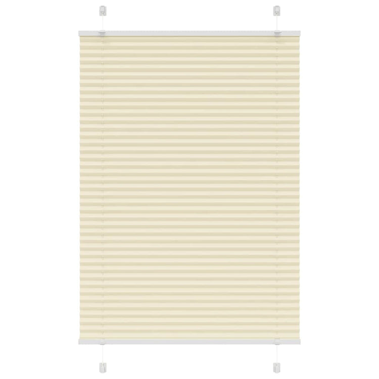 Vidaxx Plissee-Rollo 100x150 cm Stoffbreite 99,4 cm Polyester Creme