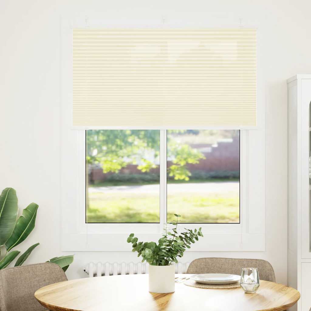 Vidaxx Plissee-Rollo 105x150cm Stoffbreite 104,4cm Polyester Creme
