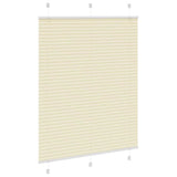 Vidaxx Plissee-Rollo 110x150cm Stoffbreite 109,4cm Polyester Creme - afbeelding 3