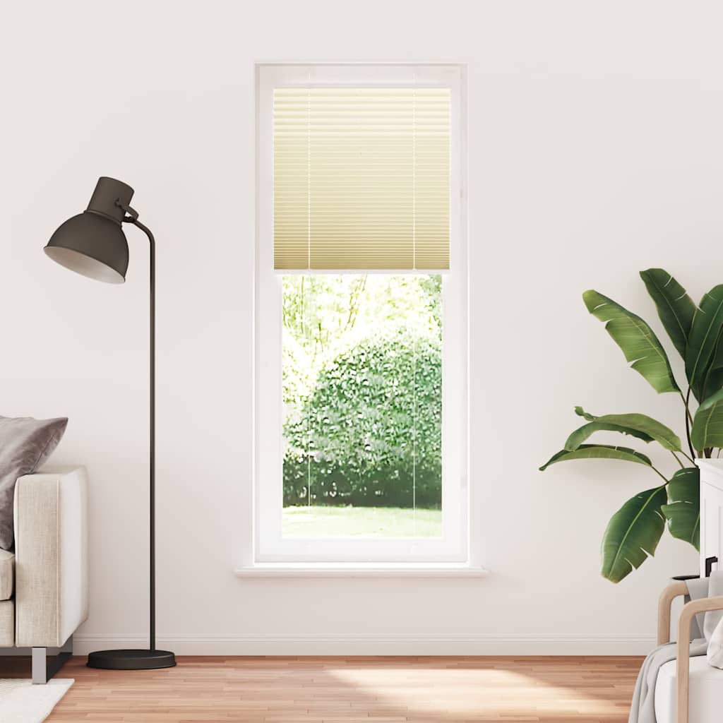 Vidaxx Plissee-Rollo 75x200 cm Stoffbreite 74,4 cm Polyester Creme