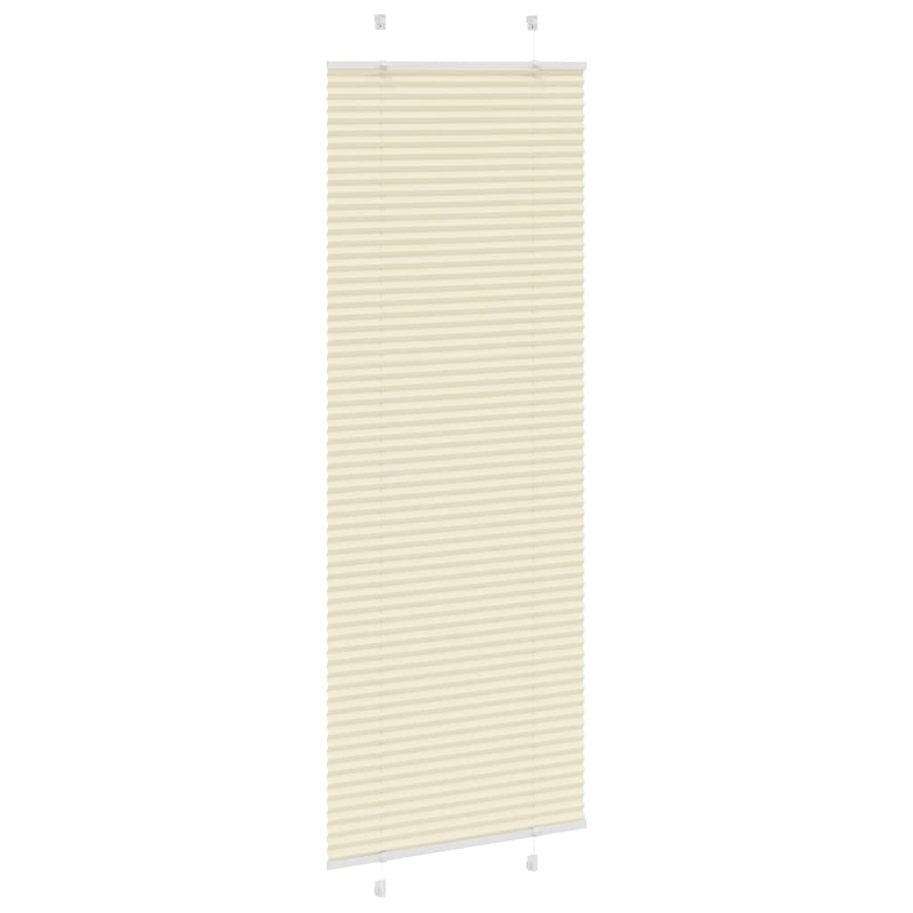 Vidaxx Plissee-Rollo 80x200 cm Stoffbreite 79,4 cm Polyester Creme