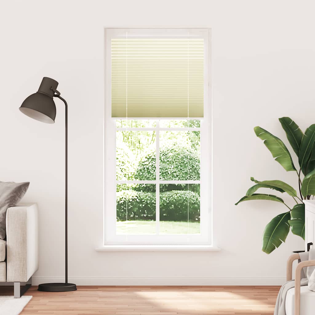 Vidaxx Plissee-Rollo 85x200 cm Stoffbreite 84,4 cm Polyester Creme