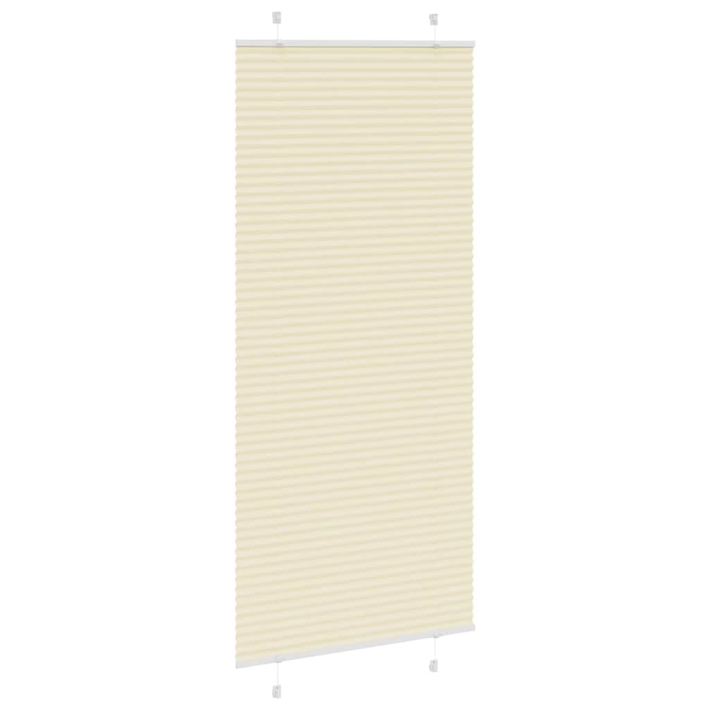 Vidaxx Plissee-Rollo 85x200 cm Stoffbreite 84,4 cm Polyester Creme
