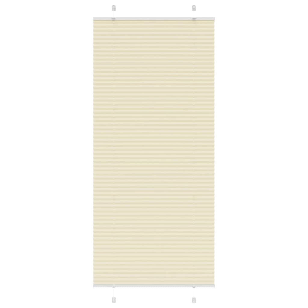 Vidaxx Plissee-Rollo 90x200 cm Stoffbreite 89,4 cm Polyester Creme
