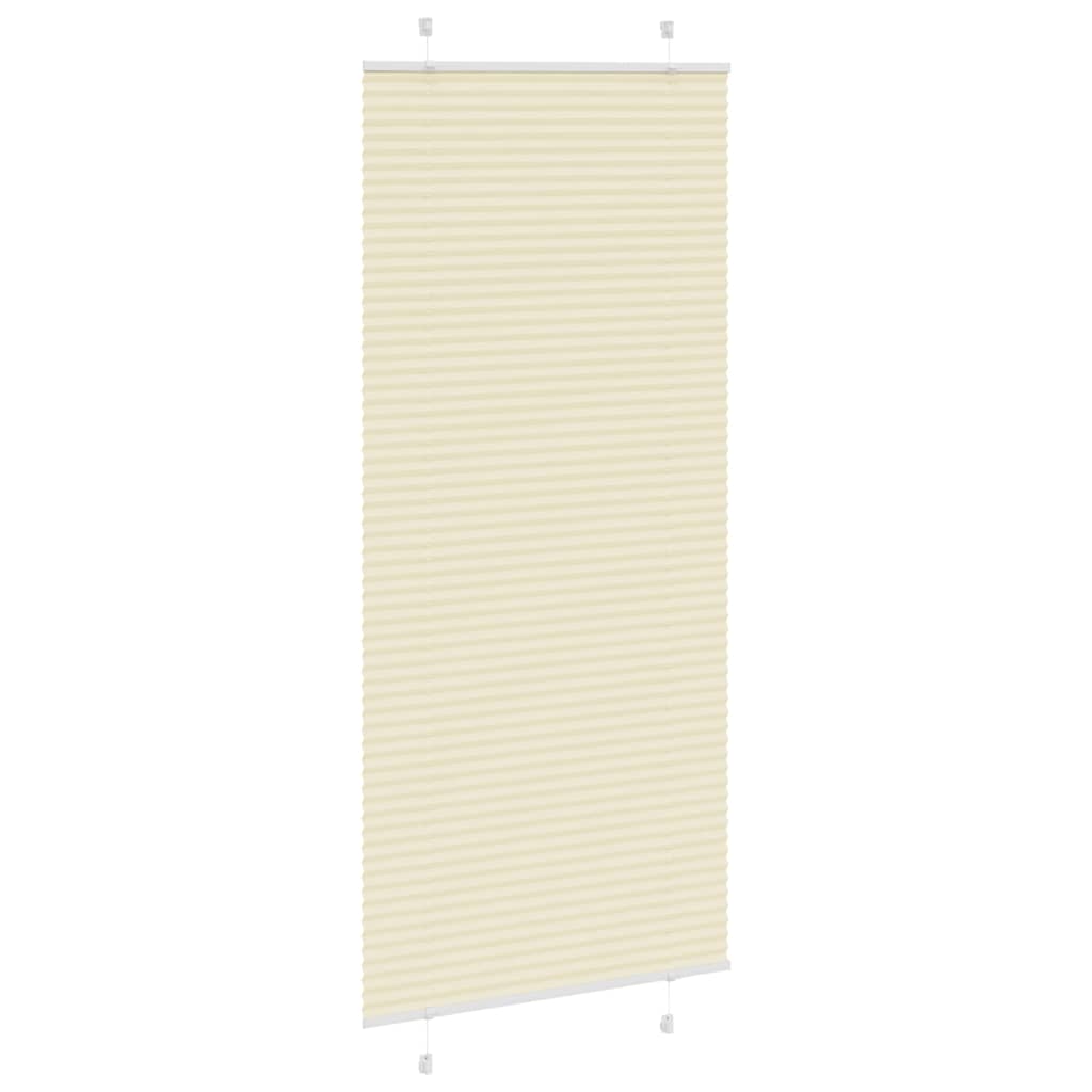 Vidaxx Plissee-Rollo 90x200 cm Stoffbreite 89,4 cm Polyester Creme