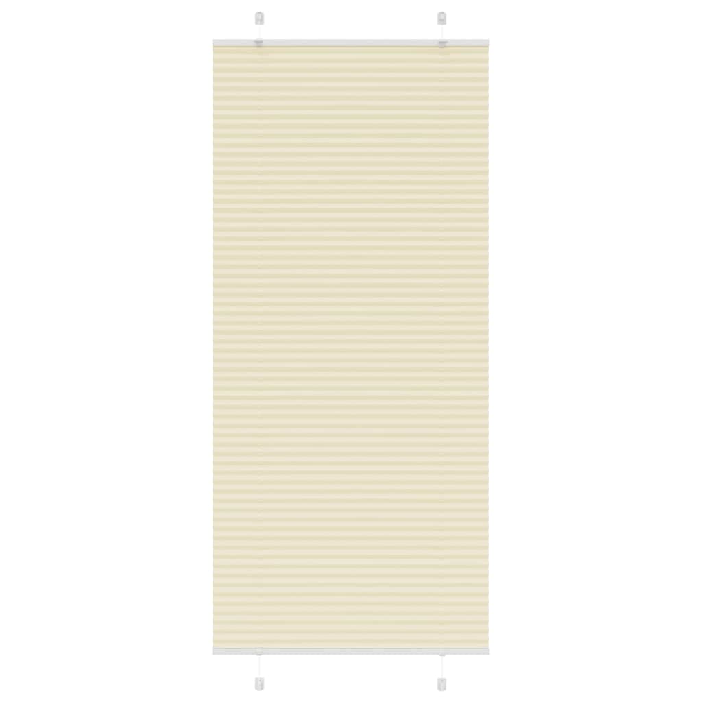 Vidaxx Plissee-Rollo 95x200 cm Stoffbreite 94,4 cm Polyester Creme