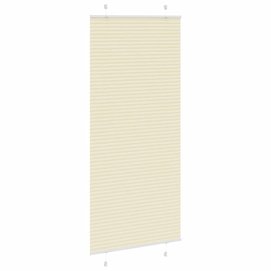 Vidaxx Plissee-Rollo 95x200 cm Stoffbreite 94,4 cm Polyester Creme