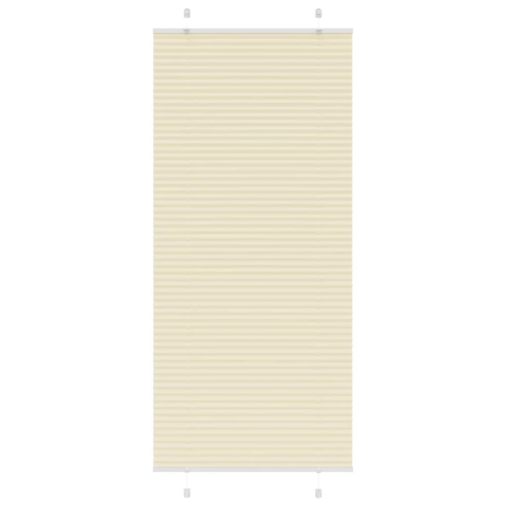Vidaxx Plissee-Rollo 100x200 cm Stoffbreite 99,4 cm Polyester Creme