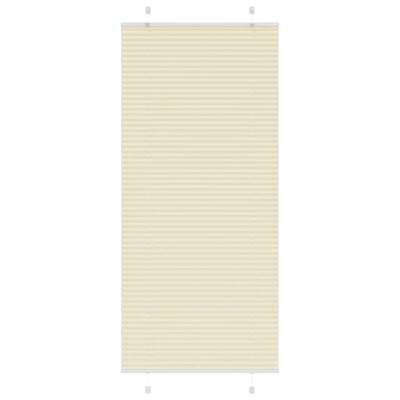 Vidaxx Plissee-Rollo 100x200 cm Stoffbreite 99,4 cm Polyester Creme