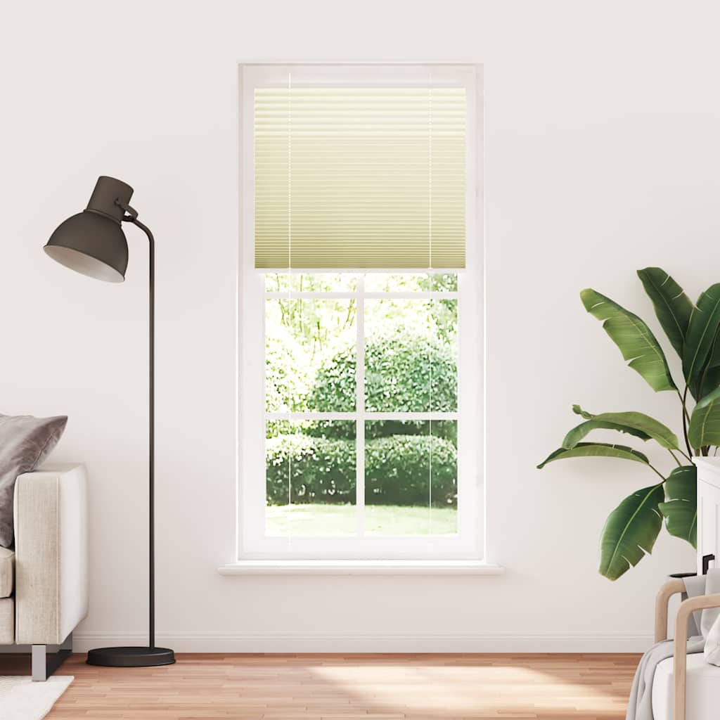 Vidaxx Plissee-Rollo 100x200 cm Stoffbreite 99,4 cm Polyester Creme