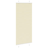 Vidaxx Plissee-Rollo 100x200 cm Stoffbreite 99,4 cm Polyester Creme - afbeelding 3