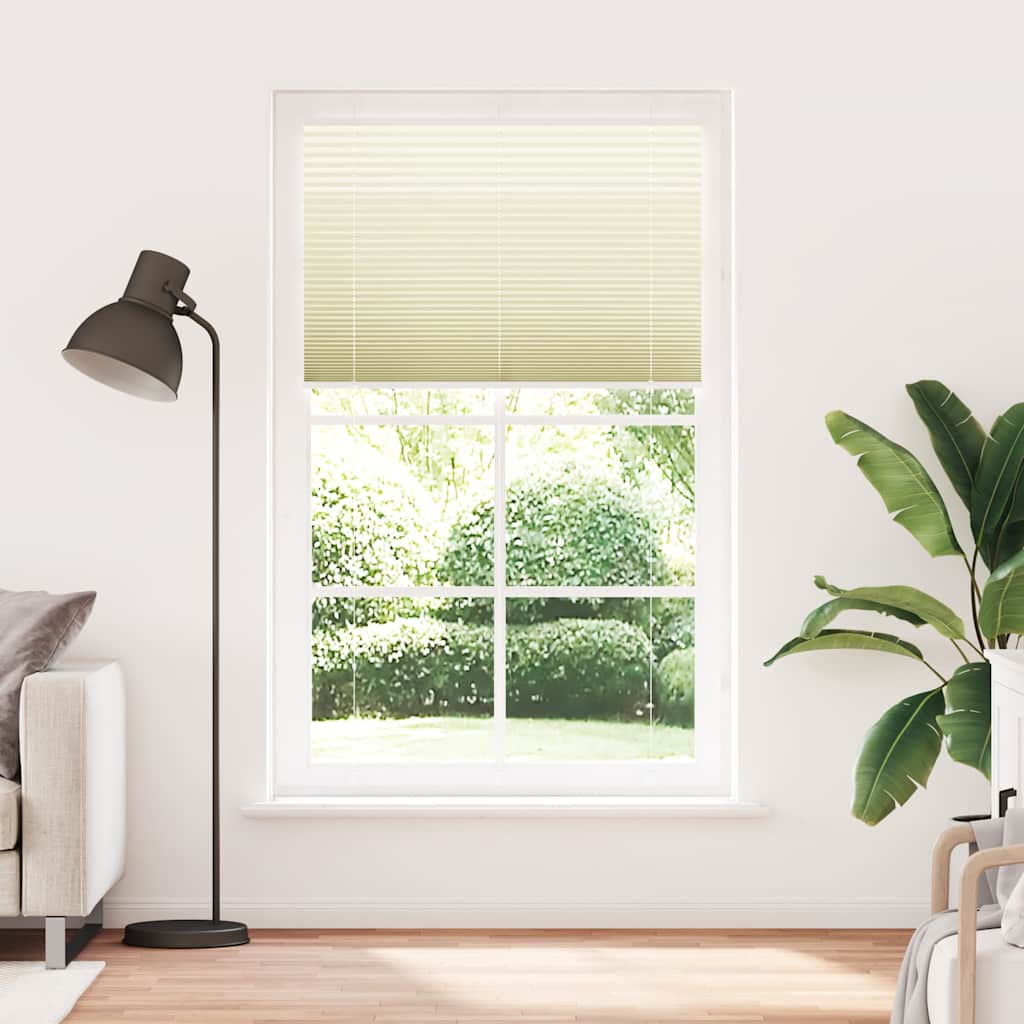 Vidaxx Plissee-Rollo 120x200cm Stoffbreite 119,4cm Polyester Creme