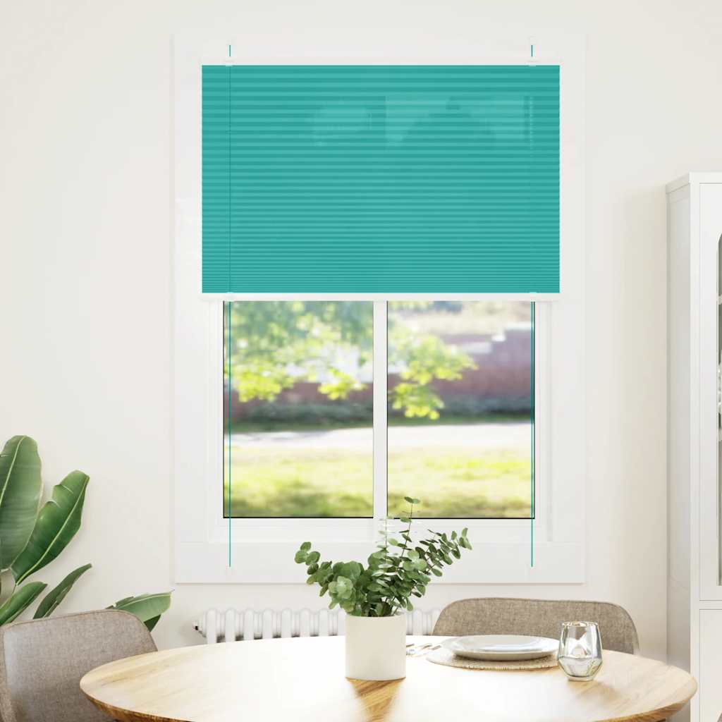 Vidaxx Plissee-Rollo 85x100 cm Stoffbreite 84,4 cm Petrolgrün