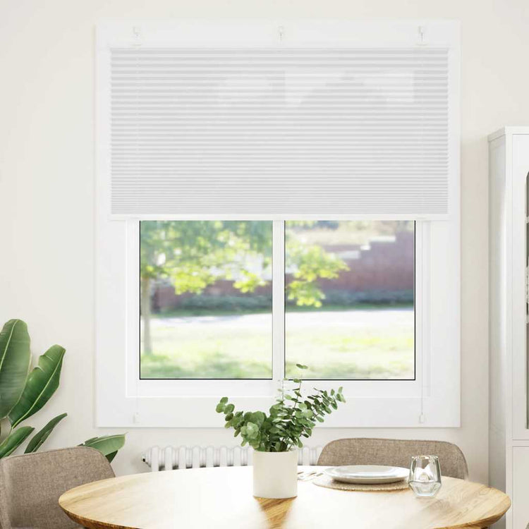 Vidaxx Plissee-Rollo 120x100cm Stoffbreite 119,4cm Polyester weiß
