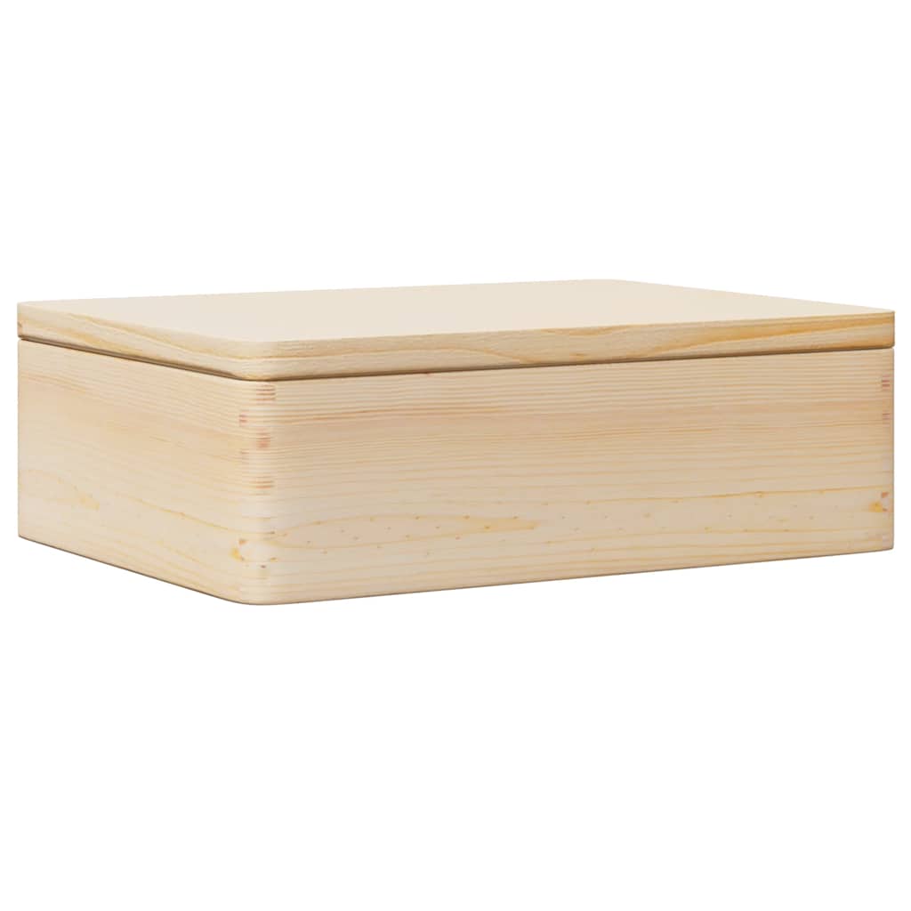 VIDAXL -Holzkiste mit Deckel 40x30x13 cm Festkiefer