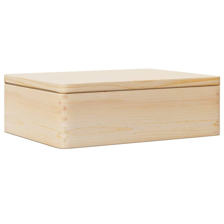 VIDAXL -Holzkiste mit Deckel 40x30x13 cm Festkiefer