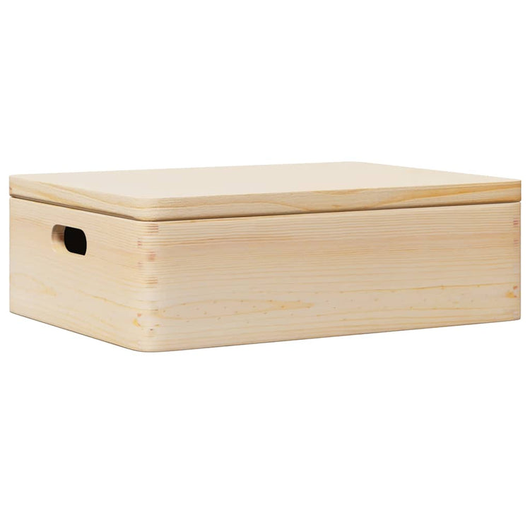 VIDAXL -Holzkiste mit Deckelgriffen 40x30x13cm Festkiefer